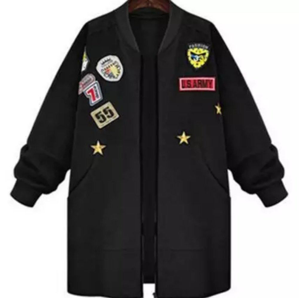 Black Oversized Outerwear jacket